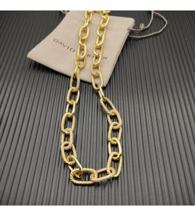 David Yurman Női Madison Lánc Nyaklánc 18K Sárga Arany Gyémánt 11mm