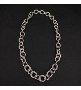 David Yurman Női Ovális Lánc Nyaklánc, Ezüst 16mm