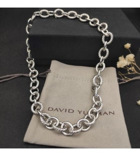 David Yurman Női Ovális Lánc Nyaklánc, Ezüst 16mm