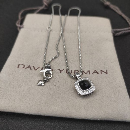 David Yurman Women's Albion Pendant Sterling Silver with Black Onyx and Diamonds 11mm