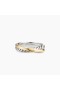 David Yurman Crossover Dhá Tsraith Fáinne Airgid Sterling le 14K Buí Óir 7.4 mm
