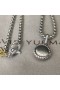 David Yurman Tsúil Olc Amulet Airgid Sterling le Lapis 14.5 mm