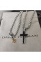 David Yurman Coimhthíocha Cloch Tras Airgid Sterling le Black Onyx 23mm