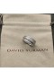 David Yurman Pavé Crossover 18K Fáinne Óir Bán le Diamonds 11mm