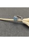 David Yurman Petite Chatelaine Pavé Bezel Ring Sterling Silver le Blue Topaz agus Diamonds 7mm