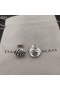 David Yurman Dealbhaithe Cábla Graí Earrings Sterling Silver 14mm