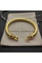 David Yurman Mban Búcla Cablespira Bangle Bracelet 18K Ór Buí le Rubies agus Diamonds 7mm