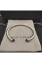 David Yurman Mban Classic Cábla Cuff Bracelet i Airgid Sterling le Dearg Diamonds 5mm