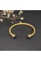 David Yurman Mban Classic Cablespira Cuff Bracelet i 18K Óir bán le Corcra Diamonds 5mm