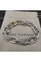 David Yurman Mban Madison Bracelet Slabhra Sterling Silver le 18K Buí Óir 8.5 mm