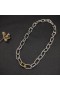 David Yurman Mban Madison Slabhra Muince Sterling Silver le 18K Buí Óir 8.5 mm