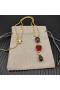 David Yurman Mban Marbella Y Pendant 18K Buí Óir le Aimitis agus Rhodolite Gairnéad 57.8 mm