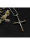 David Yurman Mban Petite X Cross Siogairlín Muince Sterling Silver le 14K Buí Óir 24mm