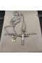 David Yurman Mban Petite X Cross Siogairlín Muince Sterling Silver le 14K Buí Óir 24mm