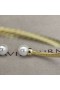 David Yurman Mban Solari Cablespira Cuff Bracelet i 18K Buí Óir le Péarlaí agus Diamonds 3mm