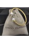 David Yurman Mban Solari Cablespira Cuff Bracelet i 18K Buí Óir le Péarlaí agus Diamonds 3mm