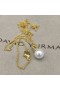 David Yurman Mban Solari Pendant Muince, 18K Buí Óir le Pearl agus Diamonds 8mm