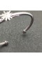 David Yurman Mban Starburst Ionad Stáisiún Cuff Bracelet Sterling Silver le Diamonds 3mm
