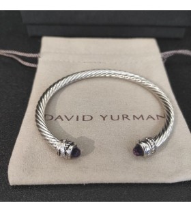 David Yurman Mban Classic Cablespira Cuff Bracelet Sterling Silver le Corcra Diamonds 5mm