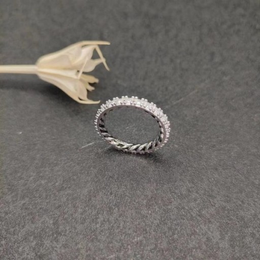 DY Eden Band Anello in Platino con Diamanti 3.6 mm