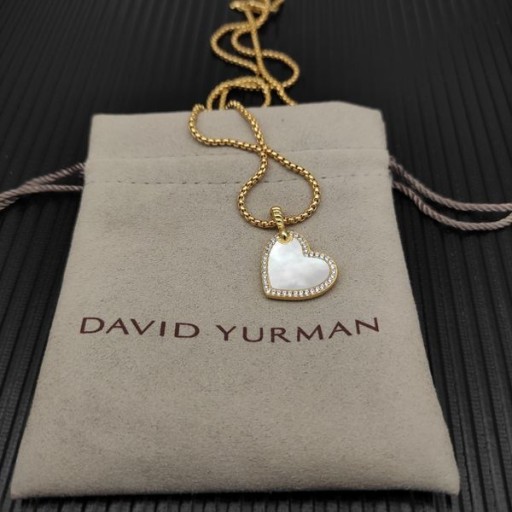 David Yurman Donna Elementi di Cuore Amuleto 18K Oro Giallo con madreperla e Diamanti il 18,7 mm