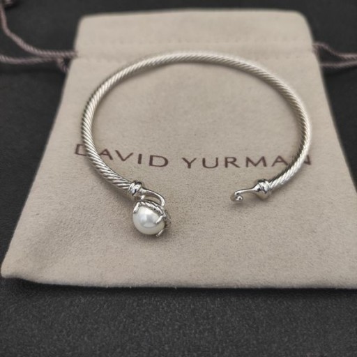David Yurman Donne Petite Castellana Braccialetto in Argento Sterling con Perle 3mm