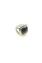 David Yurman 14MM Liscio in Piazza con Diamante Nero Anello
