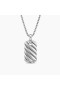 David Yurman Petite Scolpito Cavo di Tag in Argento Sterling 10mm