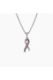 David Yurman Donne del Cavo da Collezione Nastro Ciondolo Collana in Argento con Zaffiri Rosa 24,4 mm
