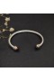 David Yurman Donne Classico Cavo di Bracciale a fascia in Argento con Oro Giallo 14K e Diamanti Rossi 5mm