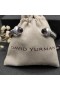 David Yurman Donne Classico Cavo di Bracciale a fascia in Argento con Pavé di Diamanti e Ametista 7mm