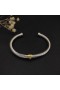 David Yurman Donne Classico Cavo Stazione Bracciale Braccialetto in Argento Sterling con 18K Oro Giallo e Diamanti Bianchi 4mm