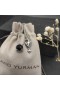 David Yurman Donne Petite Castellana Ciondolo Collana in Argento con Onice Nero 8mm
