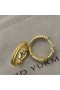 David Yurman Oro Giallo Buttonwire Orecchini A Cerchio