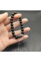 David Yurman Uomo Spirituale Perline Bracciale in Argento con Onice Nero 8mm
