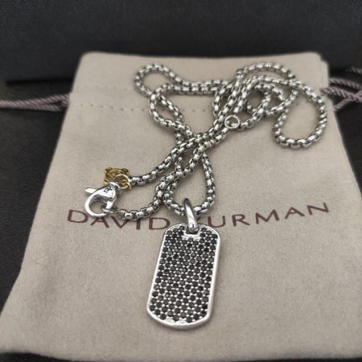 David Yurmanシェブロングハンドバッグの黒ダイヤモンド35mm