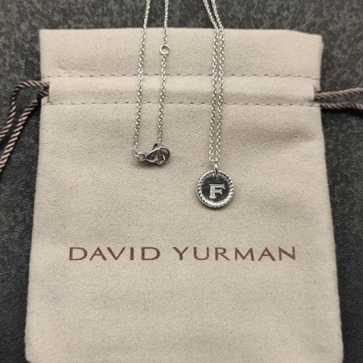 David Yurman女性の初期の魅力ネックレスハンドバッグのダイヤモンドF