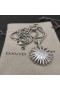 David Yurman女"お守り"ひまわりカスミ草の種子ネックレス