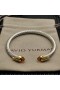 David Yurman女性のネックレスやブレスレットケーブルカフブレスレット銀18Kンダイヤモンド5mm