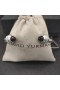 David Yurman女性のネックレスやブレスレットケーブルカフブレスレット銀黒Onyxダイヤモンド7mm