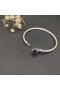 David Yurman女子Petite Chatelaineバングルブレスレット銀とアメジスト3mm