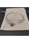 David Yurman女子Petite Chatelaineバングルブレスレット銀とアメジスト3mm