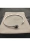 David Yurman女子Petite Chatelaineバングルブレスレットハンドバッグの黒ダイヤモンド3mm