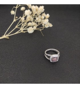 David Yurmanプチルアルビオンリングハンドバッグとアメジスト、ダイヤモンド7mm