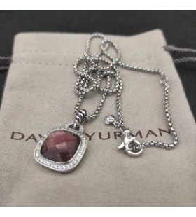 David Yurman女性のアルビオンのペンダントハンドバッグとアメジスト、ダイヤモンド15mm