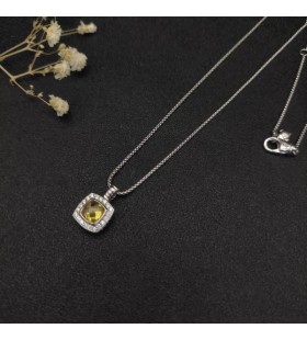 David Yurman女性のアルビオンのペンダントハンドバッグとCitrineダイヤモンド11mm