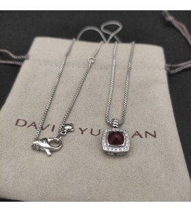 David Yurman女性のアルビオンのペンダントハンドバッグとロ-ドライト-ガ-ネットダイヤモンド11mm