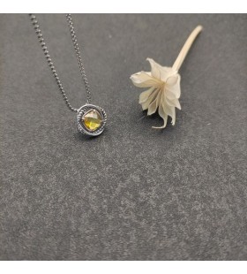 David Yurman女子InfinityのペンダントネックレスハンドバッグとCitrine7mm