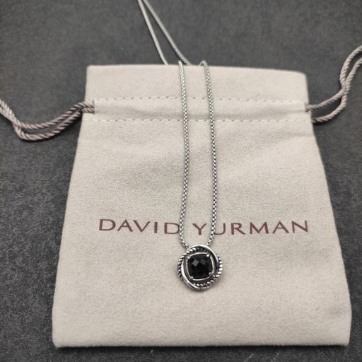 David Yurman Kvinne Infinity Anheng Halskjede i Sterling sølv med Sort Onyx 7mm
