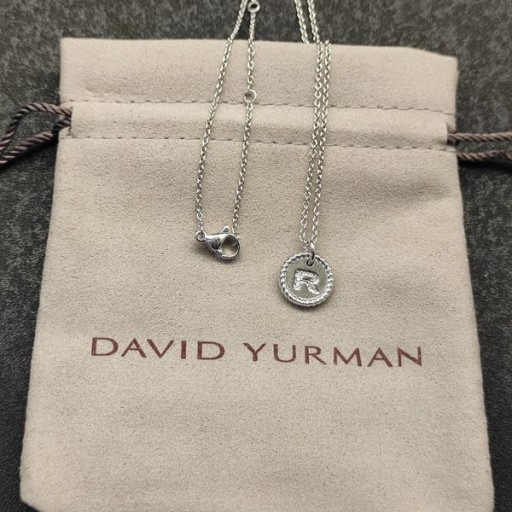 David Yurman Kvinne Opprinnelige Sjarm Halskjede i Sterling Sølv med en Diamant R